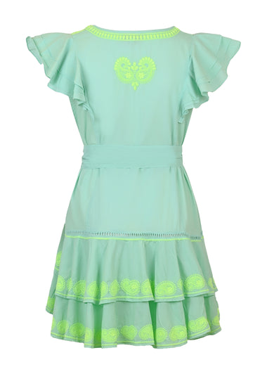 Ray Mini Dress Mint/Lime