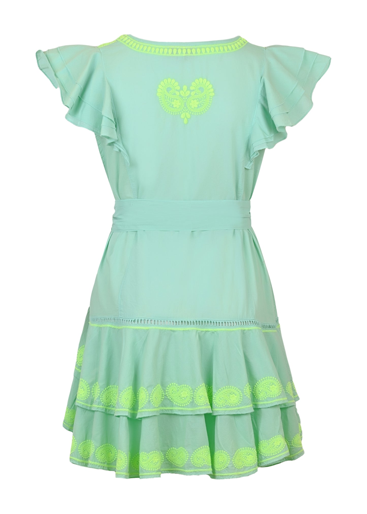 Load image into Gallery viewer, Ray Mini Dress Mint/Lime
