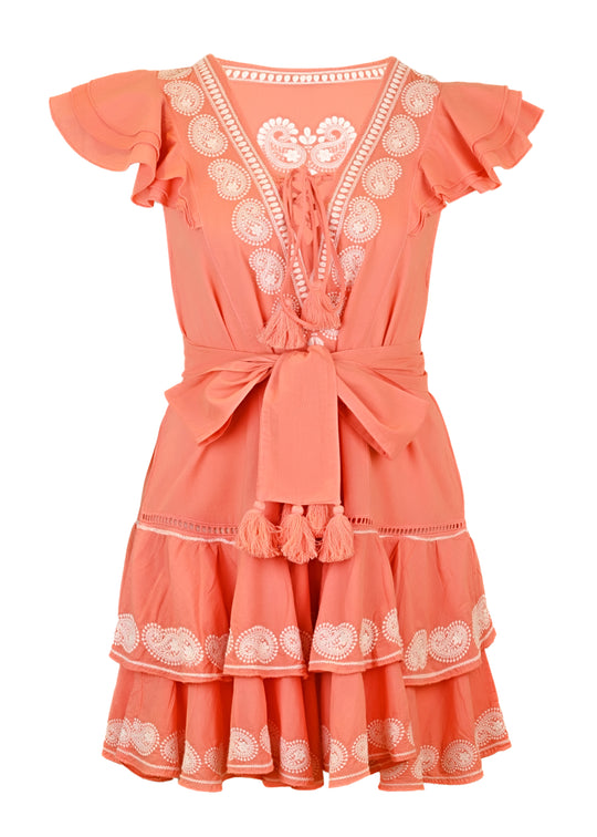 Ray Mini Dress Ochre