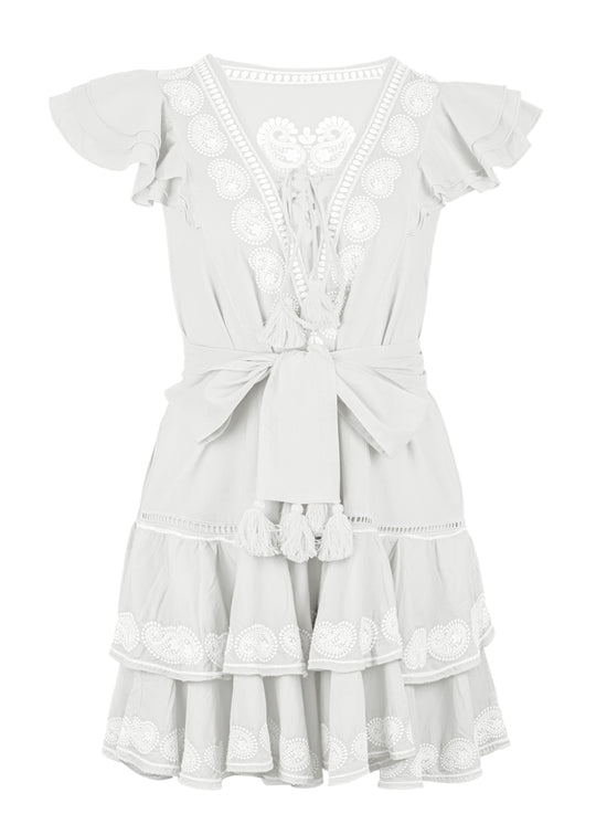 Ray Mini Dress White