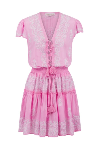 Load image into Gallery viewer, Rider Pink/Lilac Mini Dress - Dress

