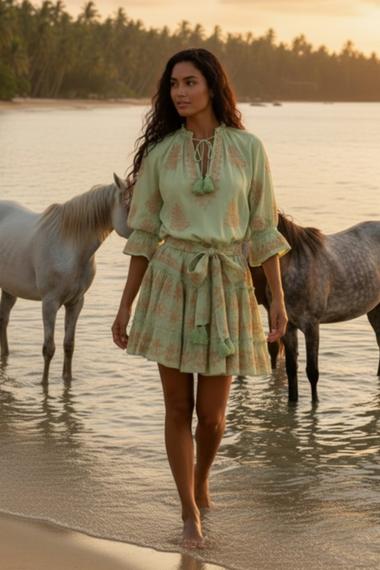 Sia Sage/Papaya Dress
