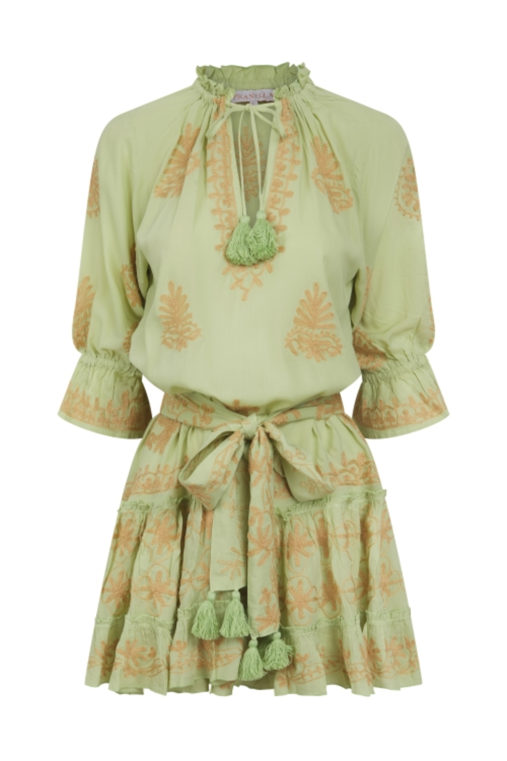 Load image into Gallery viewer, Sia Sage/Papaya Dress
