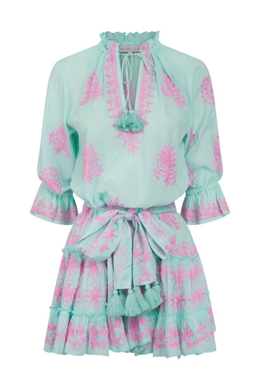Sia Mint/Pink Mini Dress