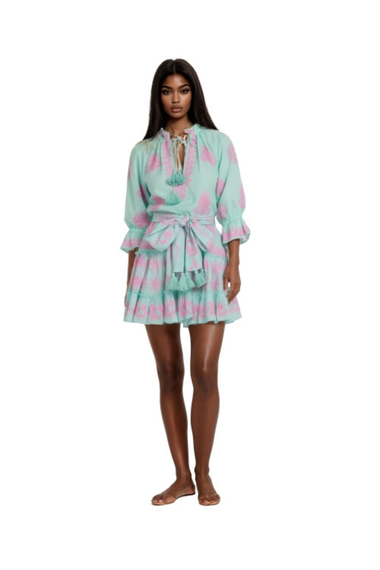 Sia Mint/Pink Mini Dress