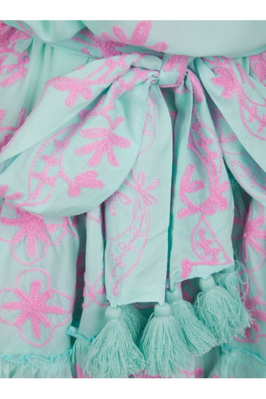 Sia Mint/Pink Mini Dress