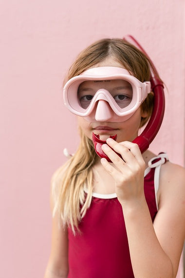 Betty Snorkeling Set Ruby Red/French Rose