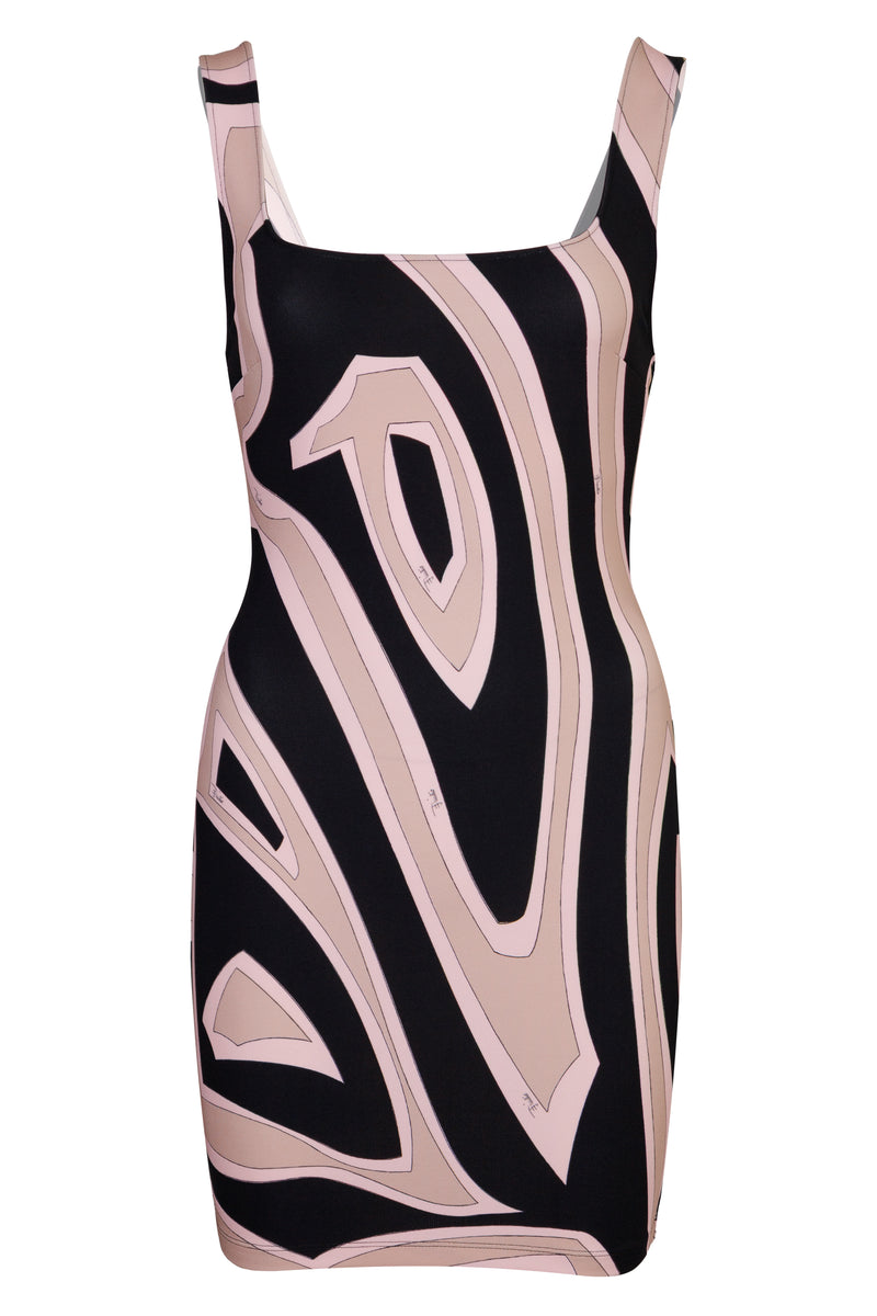 Labirinto Print Dress Nude