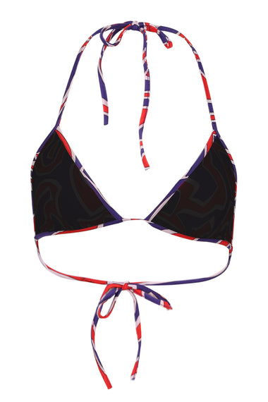 Labirinto Print Triangle Bikini Top Multicolour