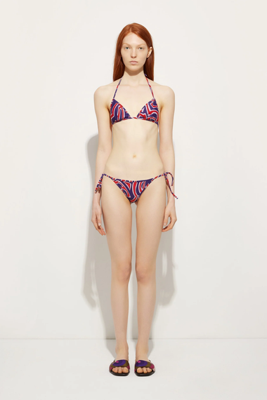 Labirinto Print Triangle Bikini Top Multicolour