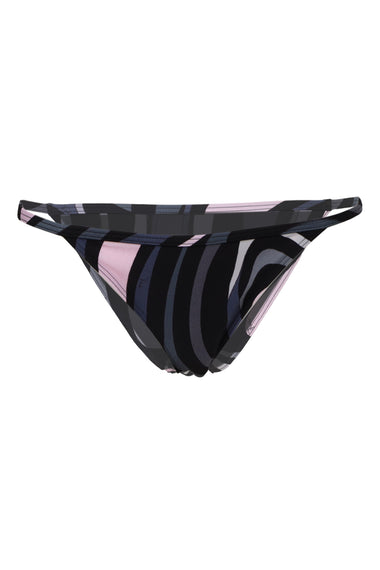 Marmo Print Bikini Bottom Black and Pink