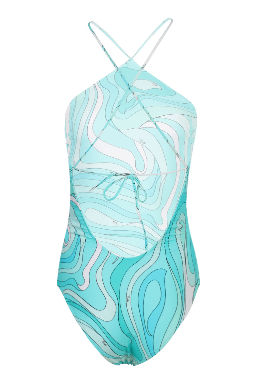 Load image into Gallery viewer, Marmo Print Swimsuit Turquoise

