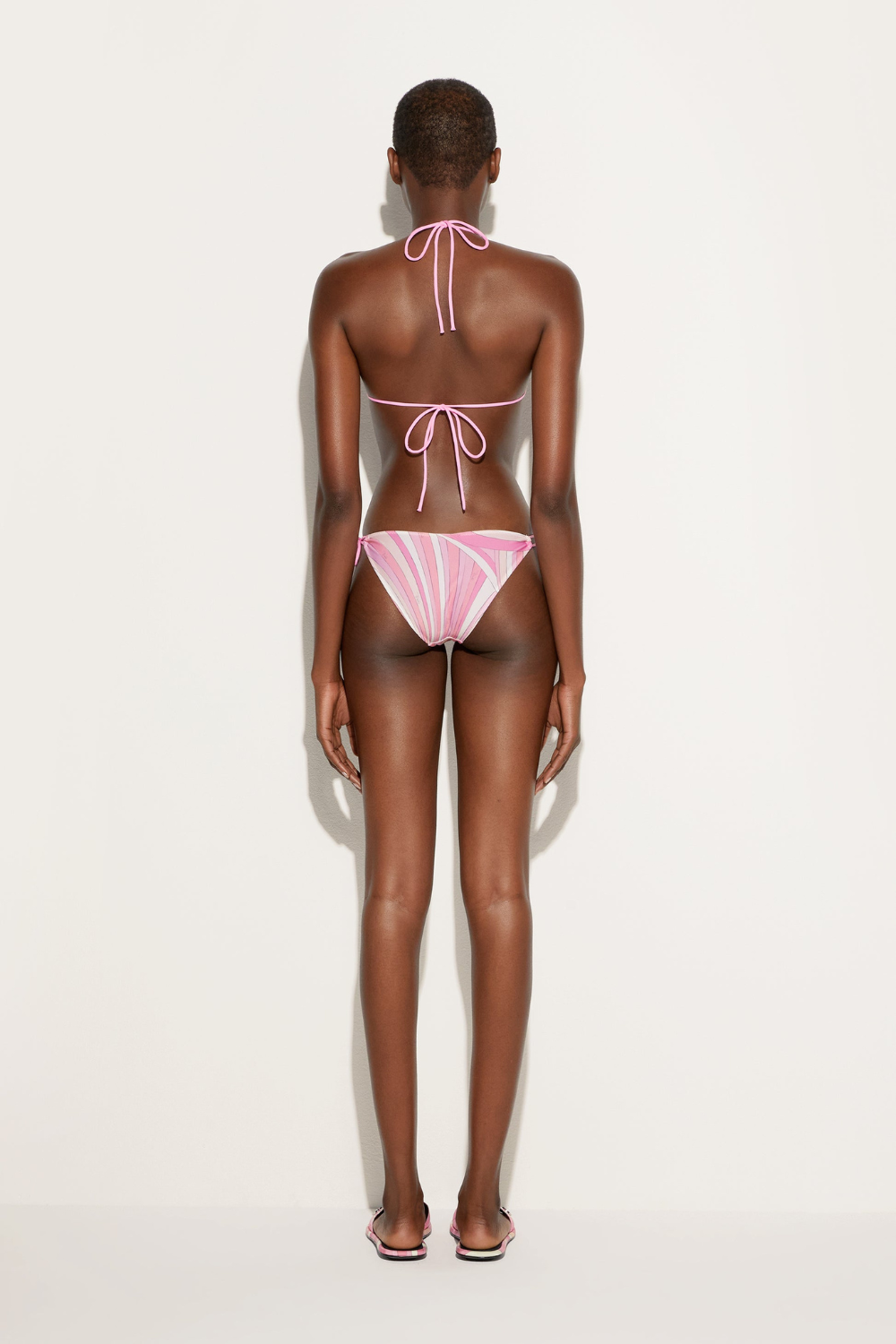 Load image into Gallery viewer, Rainbow Print Lace-Up Bikini Bottoms
