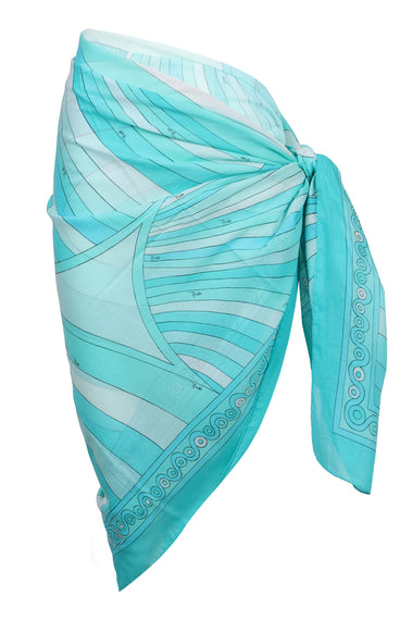 Sarong with Iride Print Turquoise