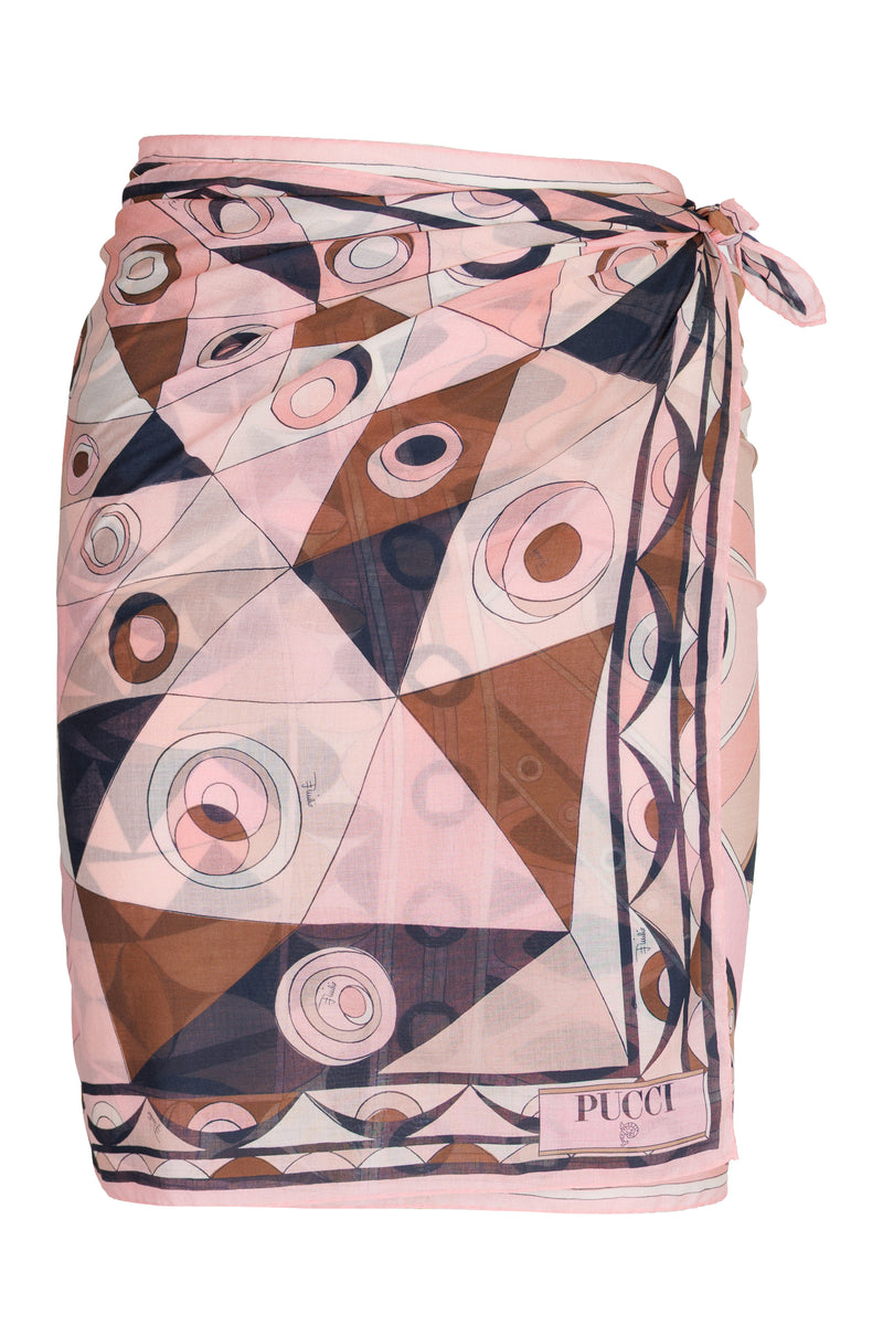 Sarong with Mixed Prints Nude
