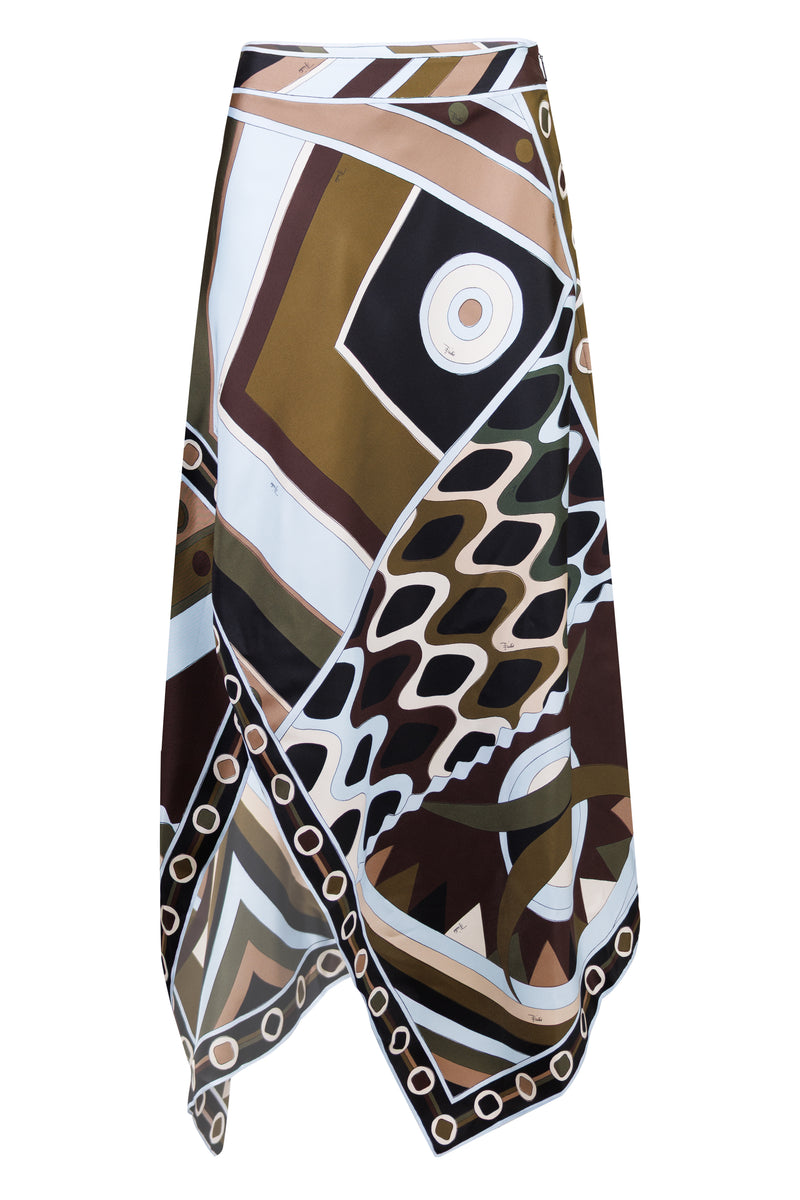 Vivara Print Silk Scarf Skirt
