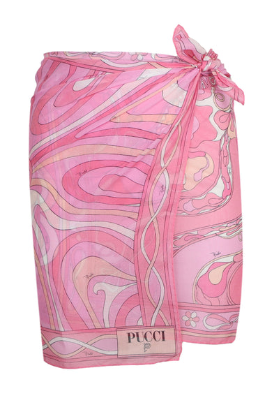 Cotton Pareo with Mixed Prints Rosa