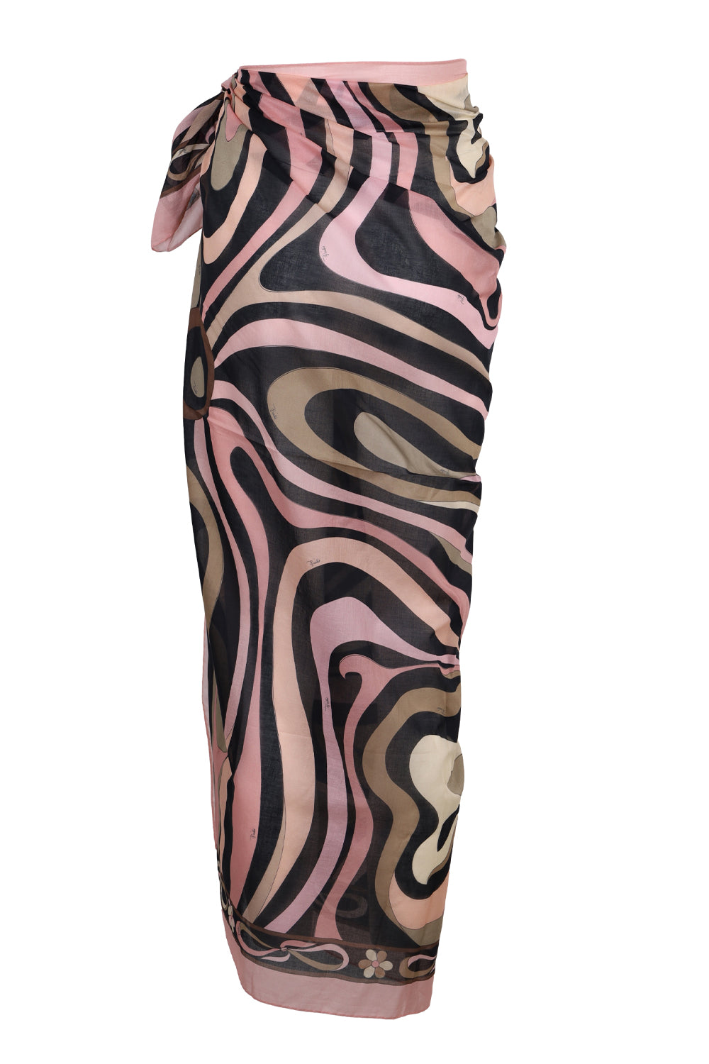 Load image into Gallery viewer, Marble Print Cotton Pareo Nero
