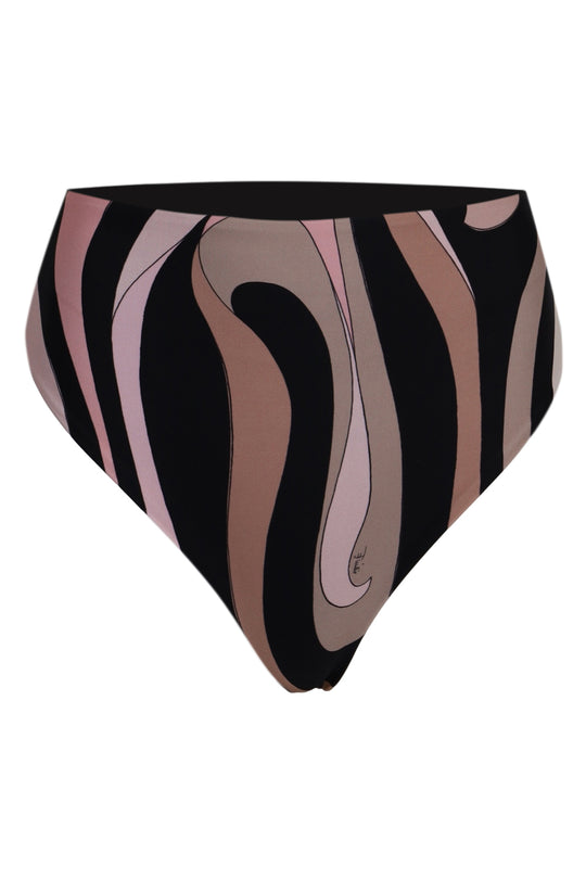 Load image into Gallery viewer, High-Waisted Bikini Bottoms in Marble Print
