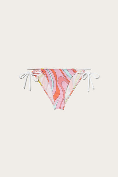 Marmo Print Bikini Briefs Rosa Arancio - Bikini Bottom