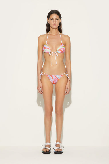 Marmo Print Bikini Top Rosa Arancio - Bikini Top