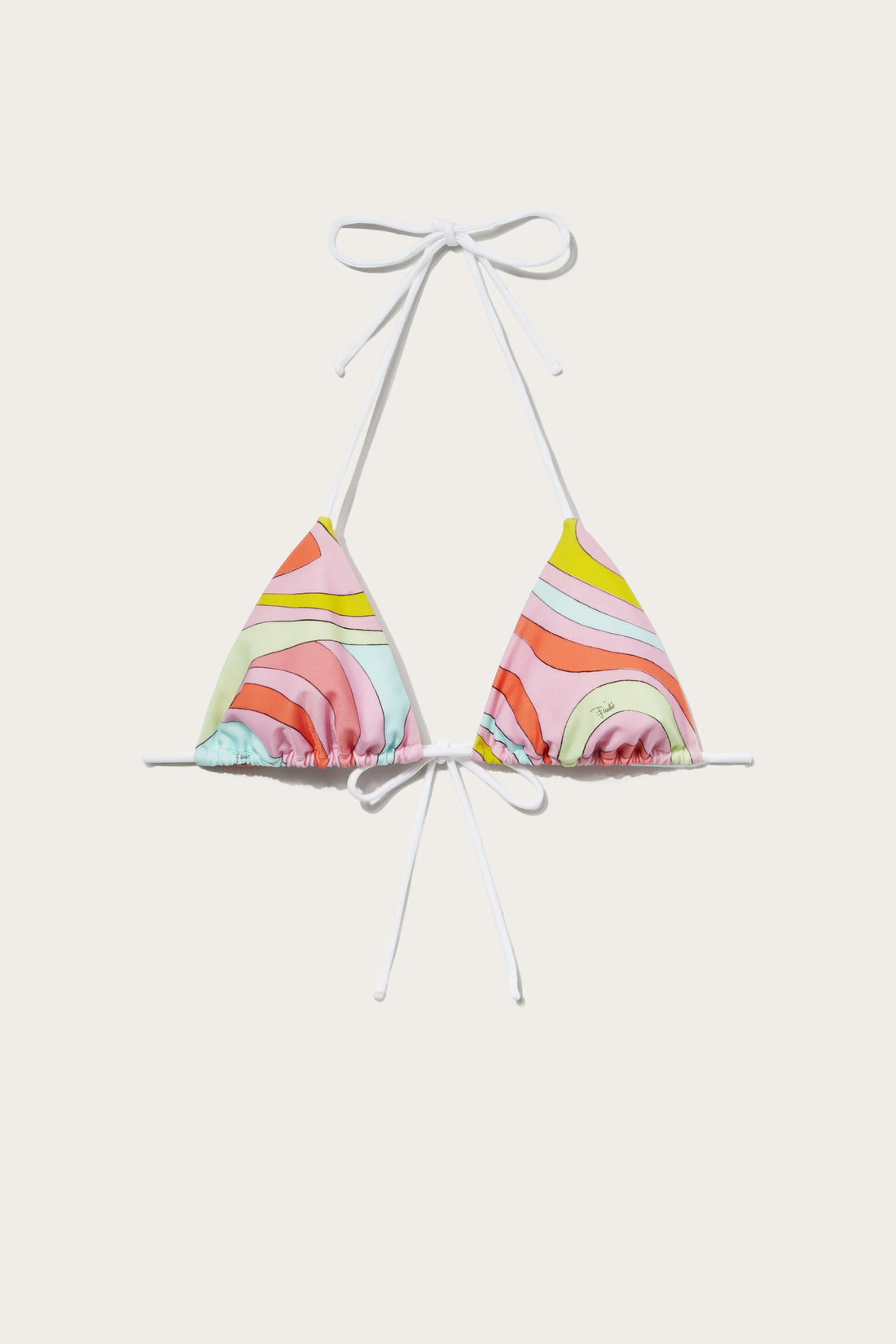 Load image into Gallery viewer, Marmo Print Bikini Top Rosa Arancio - Bikini Top
