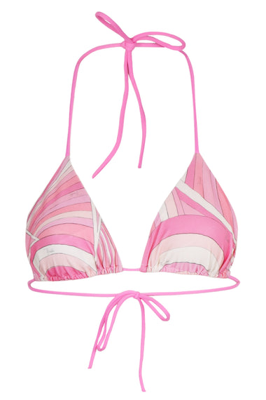 Rainbow Print Triangle Bikini Top