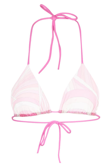Rainbow Print Triangle Bikini Top