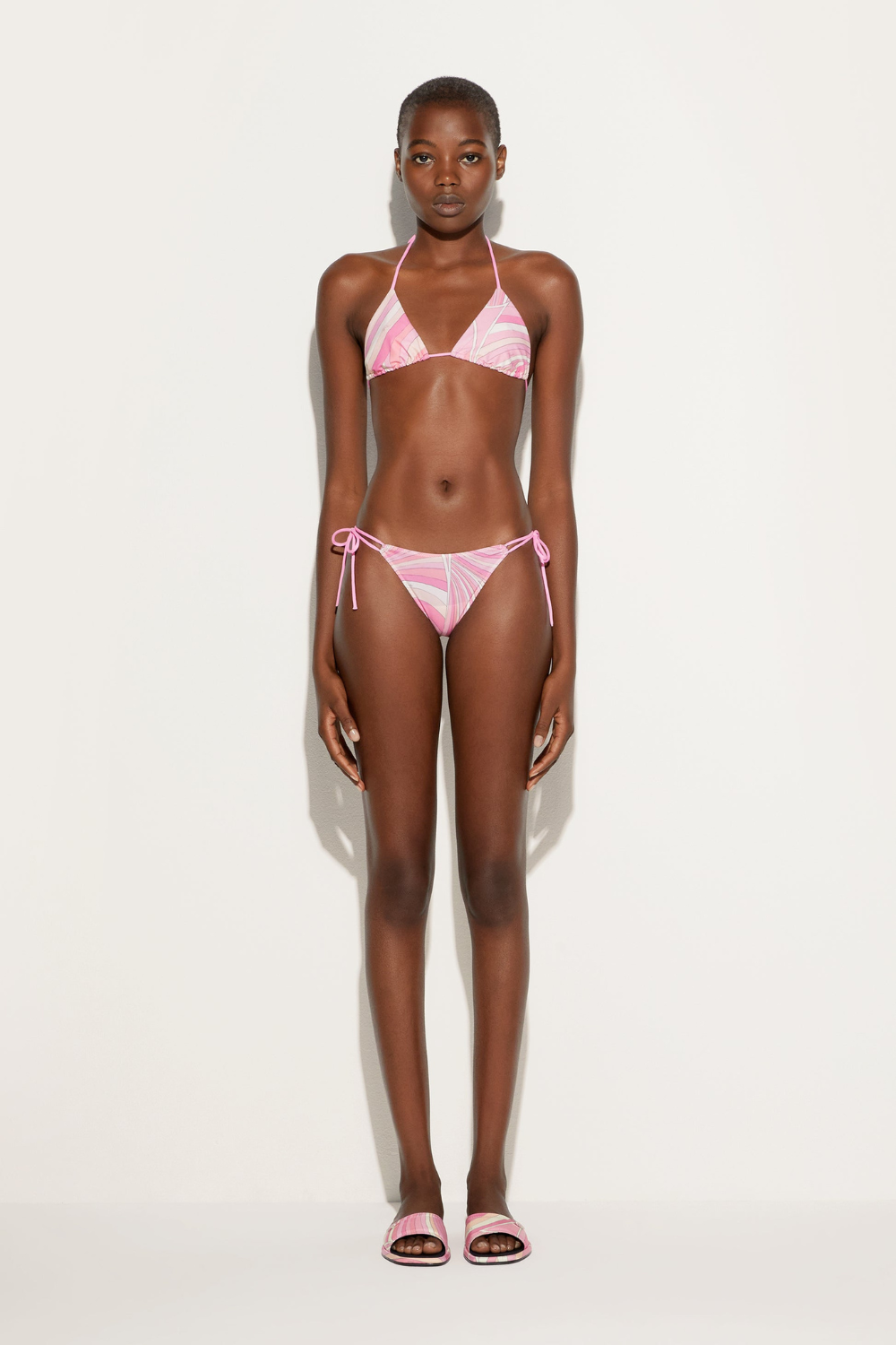 Load image into Gallery viewer, Rainbow Print Triangle Bikini Top
