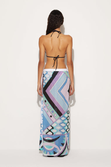 Vivara Print Bikini Top Celeste Bianco - Bikini Top