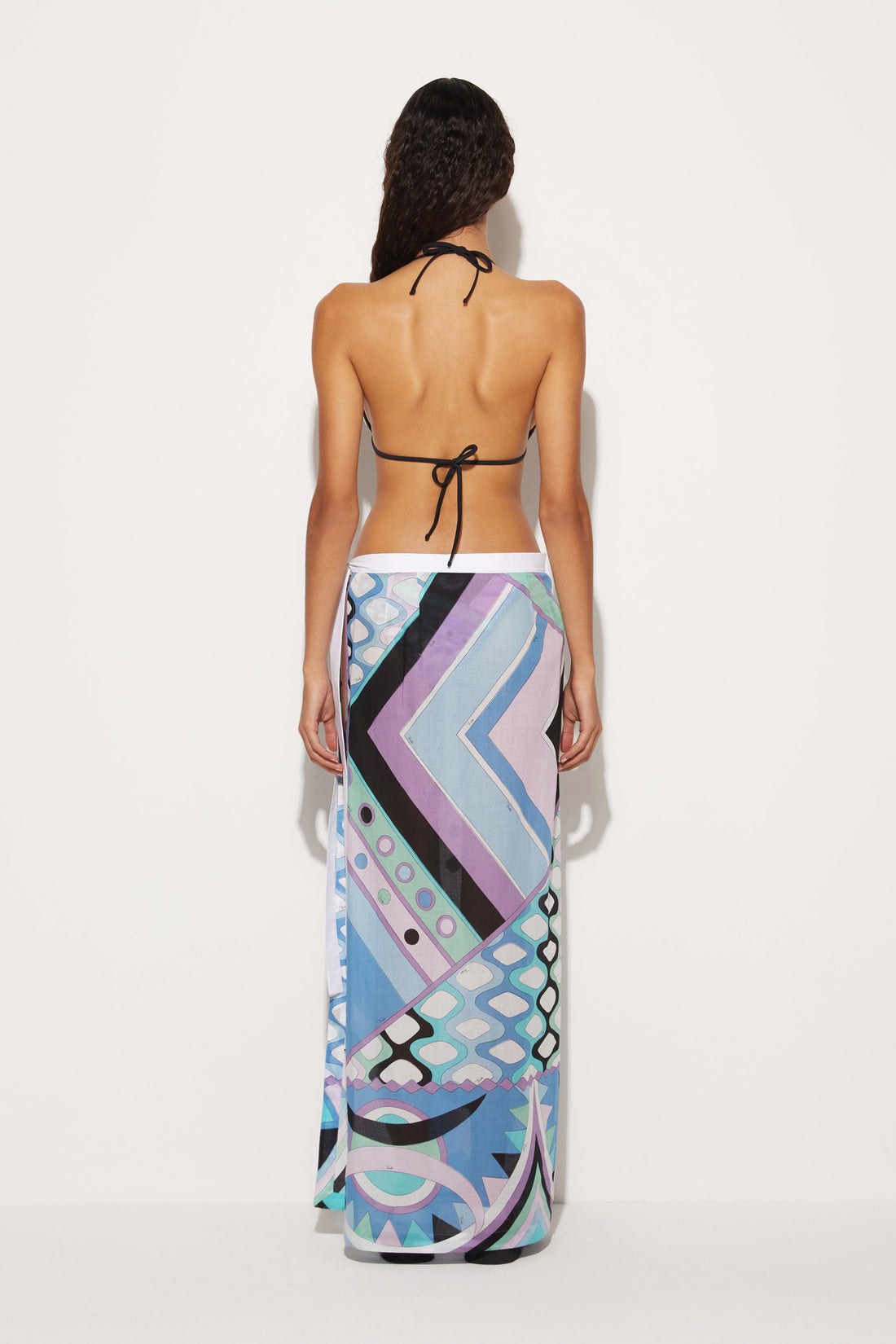 Load image into Gallery viewer, Vivara Print Bikini Top Celeste Bianco - Bikini Top
