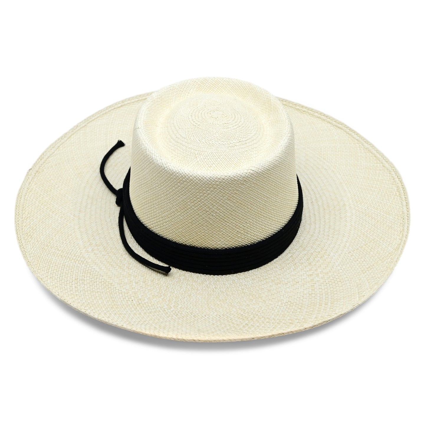 Load image into Gallery viewer, Puglia Polo Wide Brim Natural Hat With Black Cord - Hat
