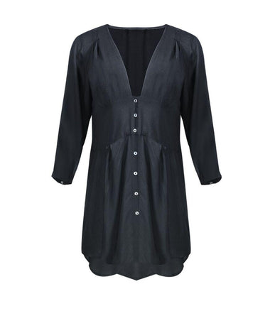 Solid Ana Chemise Black - Cover Up