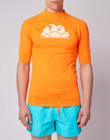 Short Sleeve Rash Guard Neon Orange - Rash Guard