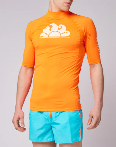 Short Sleeve Rash Guard Neon Orange - Rash Guard