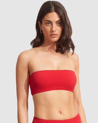 Sea Dive Tube Top Bandeau Chilli Red - Bikini Top