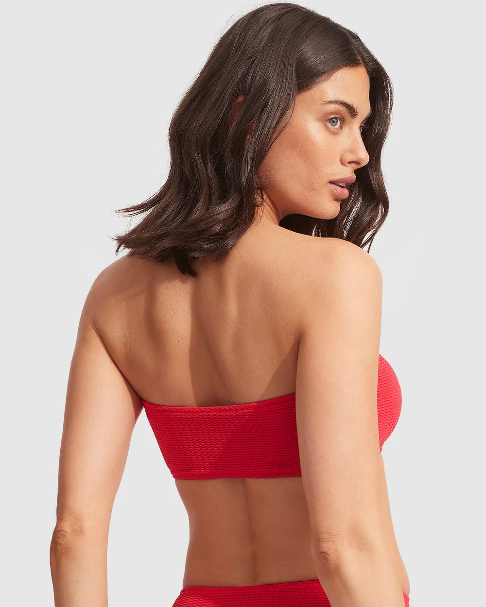 Load image into Gallery viewer, Sea Dive Tube Top Bandeau Chilli Red - Bikini Top
