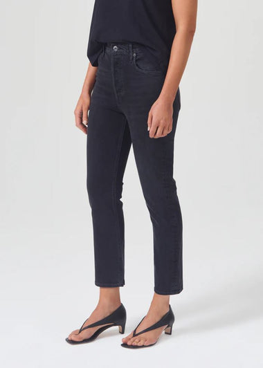 Womens Black Cropped Jeans