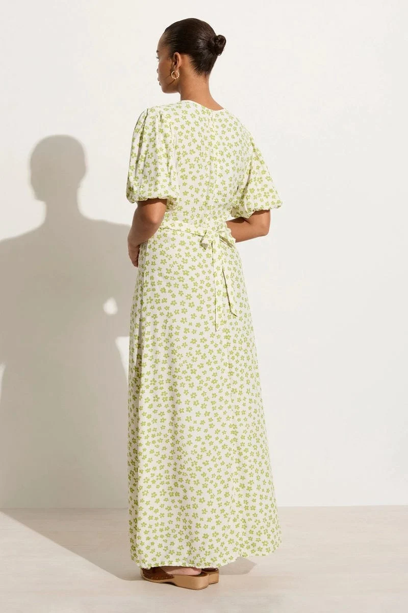 Load image into Gallery viewer, Rubinetti Midi Dress Gita Floral - Green
