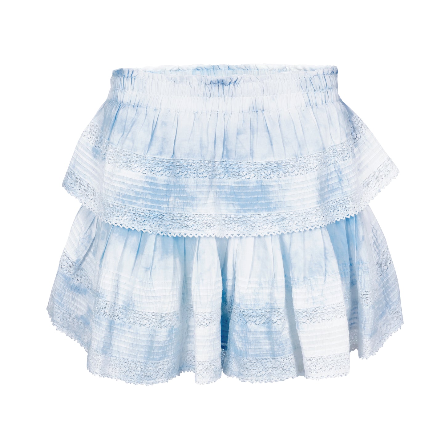 Ruffle Mini Skirt Amalfi Blue Hand Dye