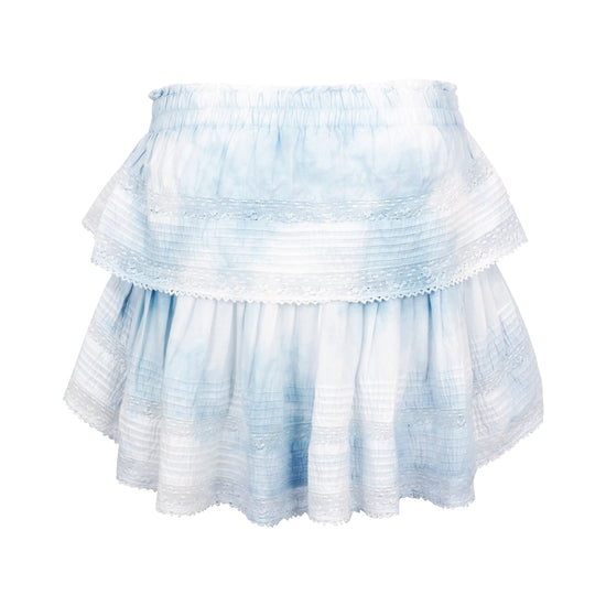 Ruffle Mini Skirt Amalfi Blue Hand Dye