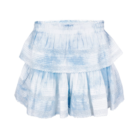 Ruffle Mini Skirt Amalfi Blue Hand Dye