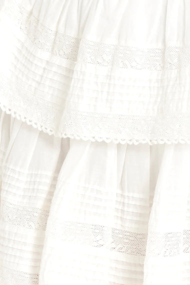 Ruffle Mini Skirt Antique White - Skirt