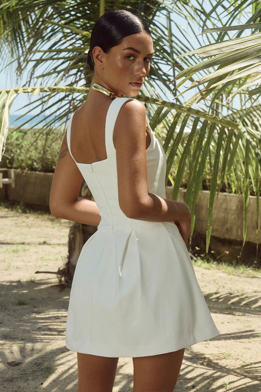 Load image into Gallery viewer, Bethani Mini Dress White - Dress
