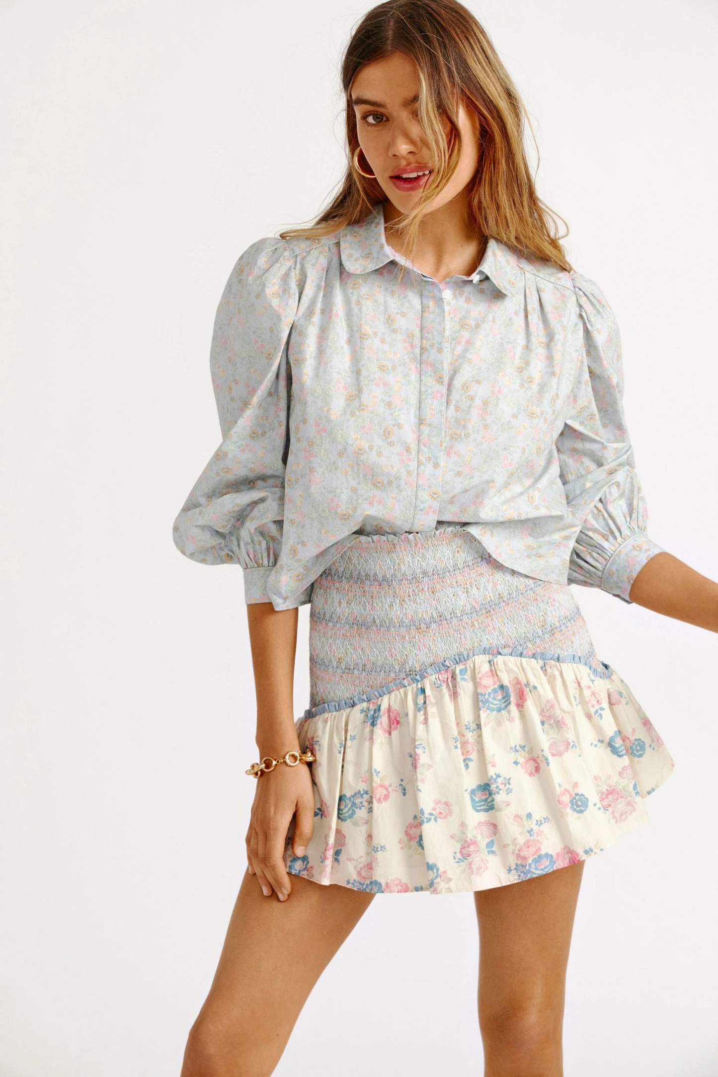 Anguilla Skirt Pastel Lemon Blueberry