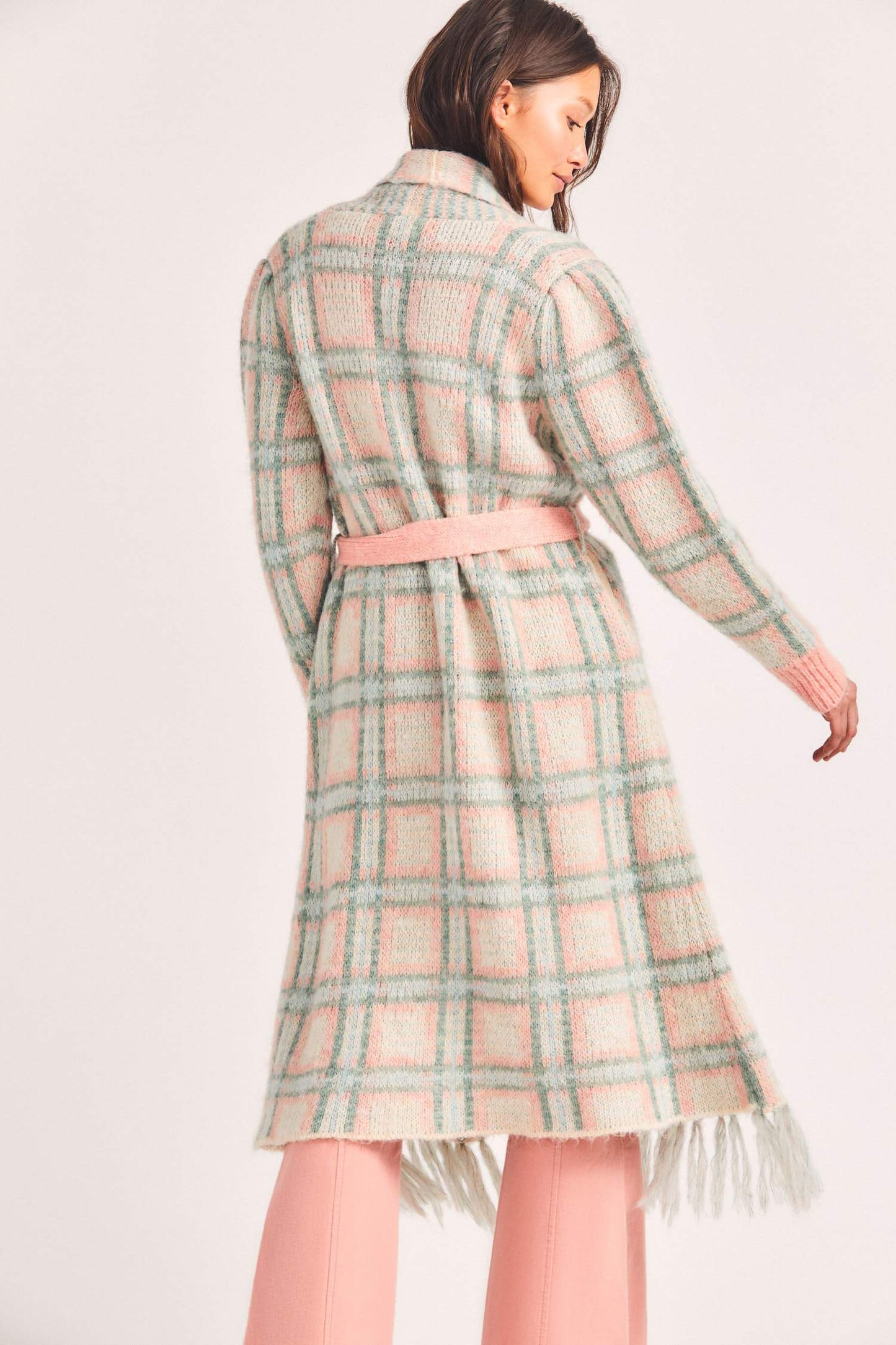 Load image into Gallery viewer, Avie Duster Magnolia Pink Plaid - Set
