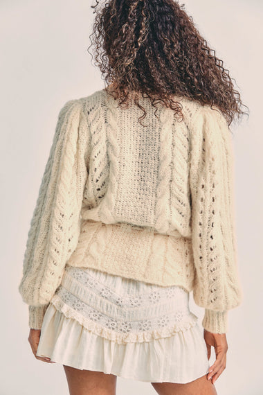 Girard Cardigan Cream - Cardigan