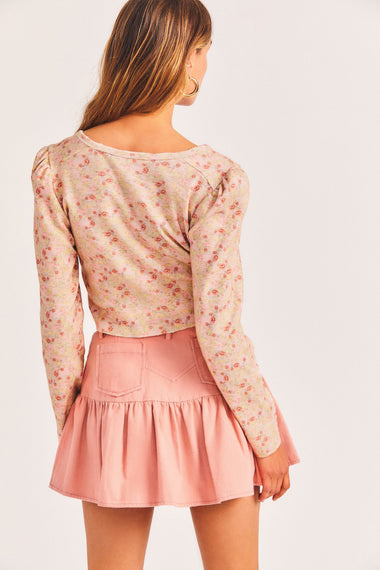 Jonah Cropped Cardigan Rose Quartz - Cardigan