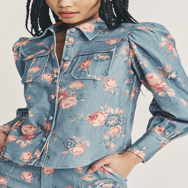 Ringley Top Faded Denim - Top