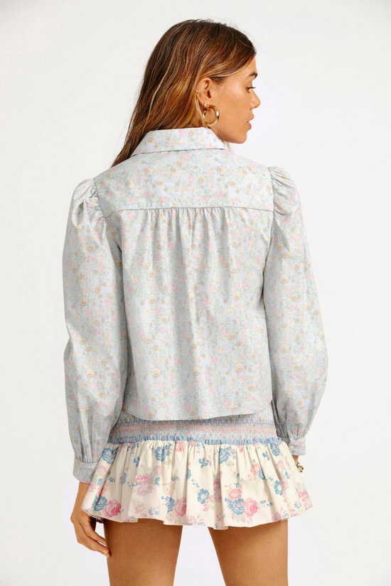 Load image into Gallery viewer, Sansom Blouse Baby Blue Skies

